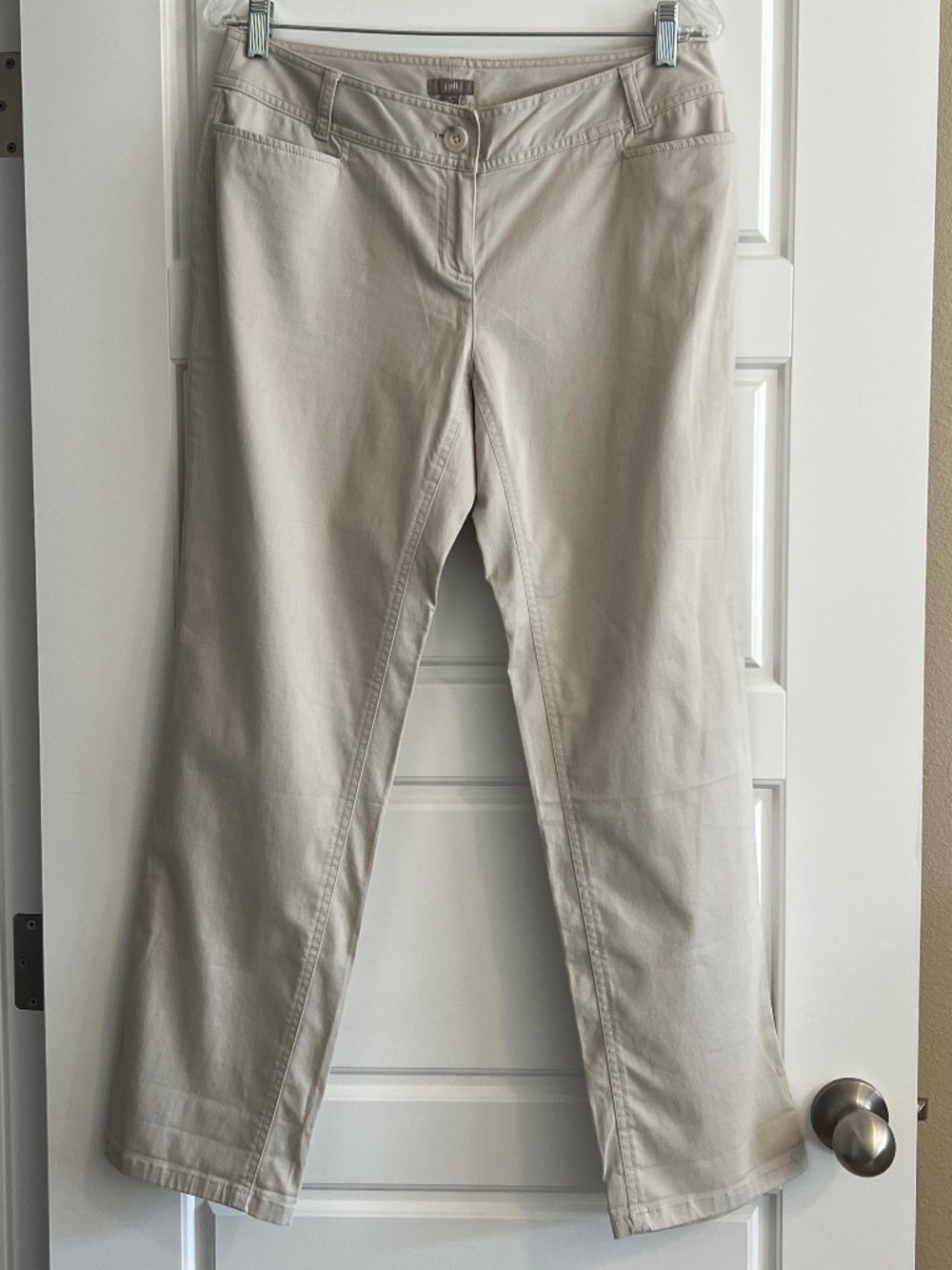 J. Jill Light Khaki Ultra Soft Stretch Straight Leg Pant Size 6 Petite